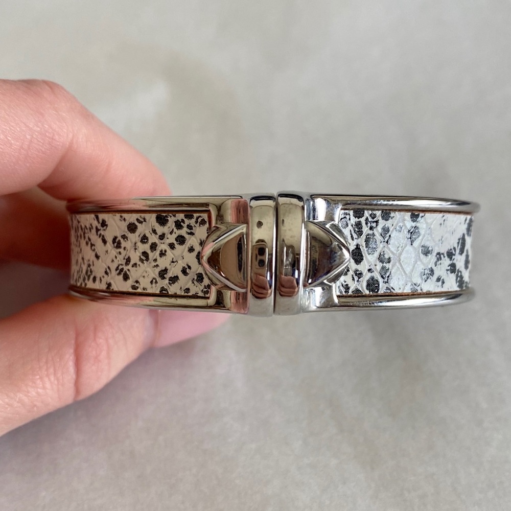 BCBGMAXAZRIA Metal Snakeskin Studded Cuff Bracelet